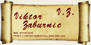 Viktor Zaburnić vizit kartica